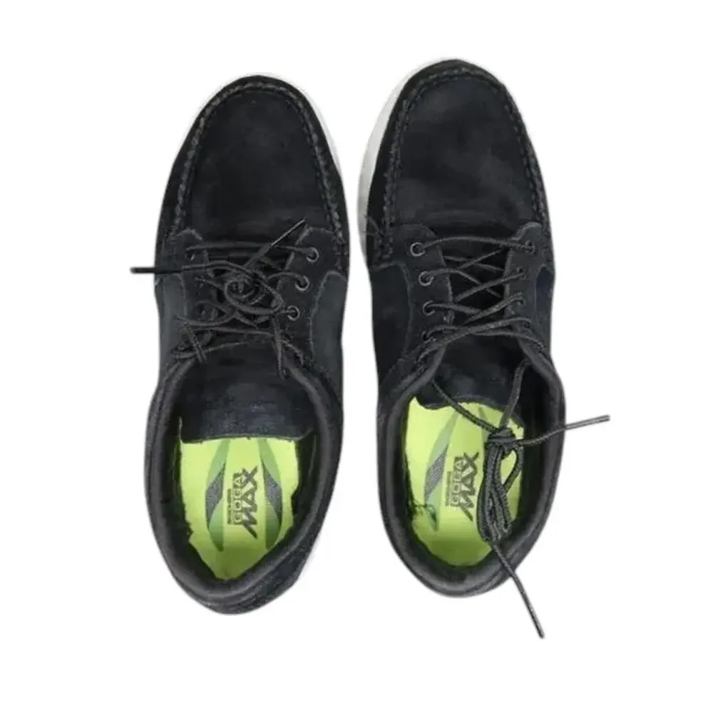 Skechers Shoes Womens 9 Casual Sneaker Leather Comfort Moc Black Goga Max Walk